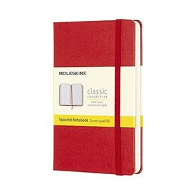 Moleskine MM712R Kırmızı Kareli Cep Boy Sert Kapaklı Defter