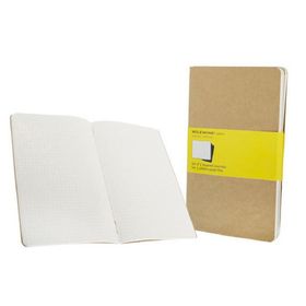 Moleskine QP417 Cahier Kraft Kareli 3'lü Defter