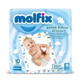 Molfix 10'lu 60x60 CM Bebek Bakım Örtüsü