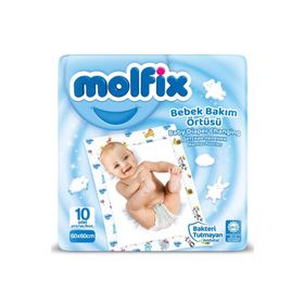 Molfix 10'lu 60x60 CM Bebek Bakım Örtüsü