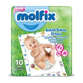 Molfix 10'lu 60x60 CM Bebek Bakım Örtüsü