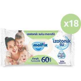 Molfix 18x60 Adet İzotonik Sulu Ferah Temizlik Islak Havlu Mendil