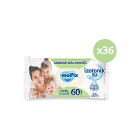 Molfix 36x60 Adet İzotonik Sulu Bebe Losyonu Islak Mendil