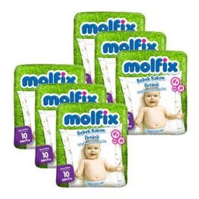 Molfix 6 Adet Bebek Bakım Örtüsü Alt Açma Bezi