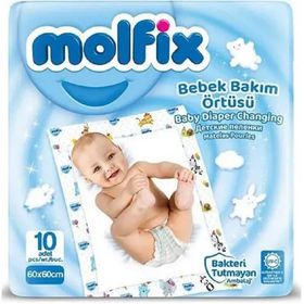 Molfix 60x60 cm 10 Adet Çok Renkli Bebek Bakım Örtüsü