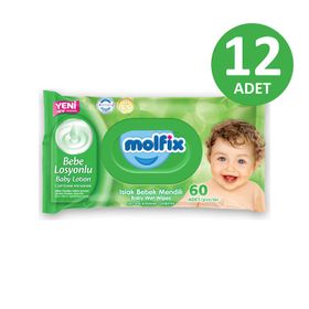 Molfix Bebe Losyonlu 60'lı 12'li Islak Havlu