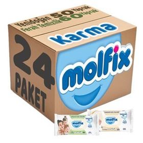 Molfix Ferah Temizlik 12x60 + Yenidoğan 12x50 Karma Set 24 Paket Islak Mendil