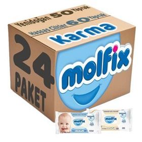Molfix Hassas Cilt 12x60 + Yenidoğan 12x50 Karma Set 24 Paket Islak Mendil