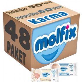 Molfix Hassas Cilt 24x60 + Yenidoğan 24x50 Karma Set 48 Paket Islak Mendil