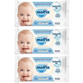 Molfix Hassas Ciltler İzotonik Sulu 3x60 180 Yaprak Islak Mendil