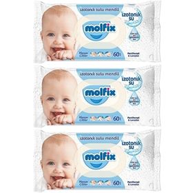 Molfix Hassas Ciltler İzotonik Sulu 3x60 180 Yaprak Islak Mendil