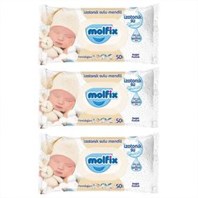 Molfix İzotonik Yenidoğan Islak Mendil 3x50li Molfix