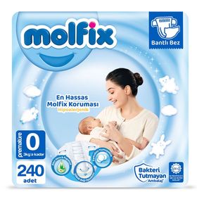 Molfix No:0 Prematüre 240 Adet Bebek Bezi
