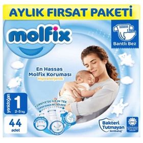 Molfix No:1 Yenidoğan 44 Adet Bebek Bezi