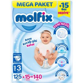 Molfix No:3 Midi 140 Adet Bebek Bezi