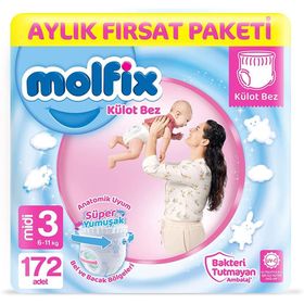 Molfix No:3 Midi 172 Adet Külot Bebek Bezi