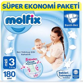 Molfix No:3 Midi 180 Adet Bebek Bezi