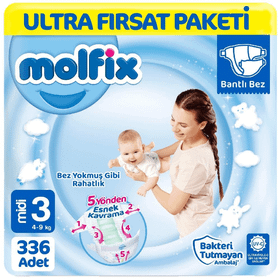 Molfix No:3 Midi 336 Adet Bebek Bezi