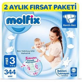 Molfix No:3 Midi 344 Adet Bebek Bezi