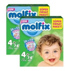 Molfix No:4 Maxi 148 Adet Bebek Bezi