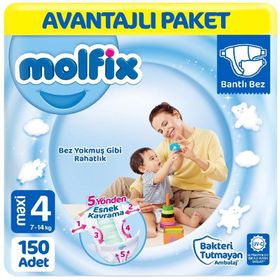 Molfix No:4 Maxi 150 Adet Bebek Bezi