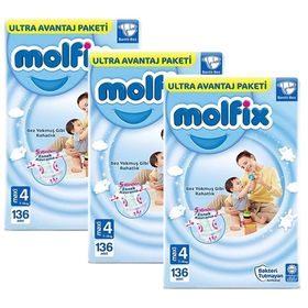 Molfix No:4 Maxi 408 Adet Bebek Bezi