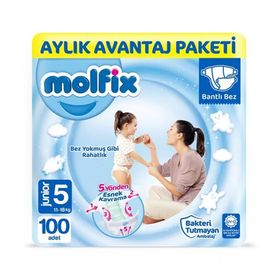 Molfix No:5 Junior 100 Adet Bebek Bezi