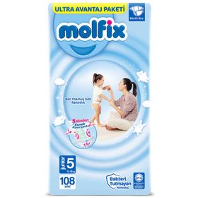 Molfix No:5 Junior 108 Adet Bebek Bezi