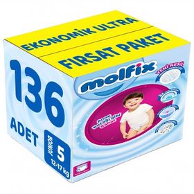 Molfix No:5 Junior 136 Adet Külot Bebek Bezi