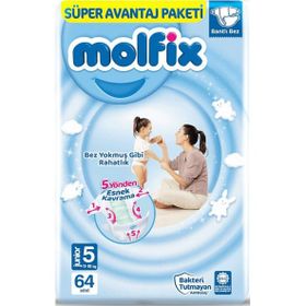 Molfix No:5 Junior 64 Adet Bebek Bezi