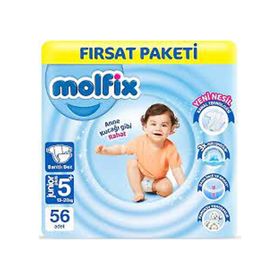 Molfix No:5+ Junior Plus 56 Adet Bebek Bezi