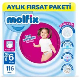 Molfix No:6 XLarge 116 Adet Külot Bebek Bezi