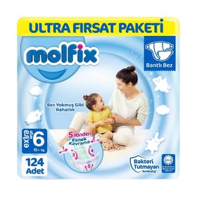 Molfix No:6 XLarge 124 Adet Bebek Bezi