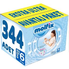 Molfix No:6 XLarge 344 Adet Bebek Bezi