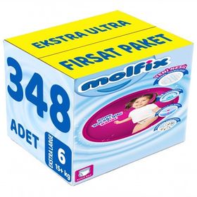 Molfix No:6 XLarge 348 Adet Külot Bebek Bezi