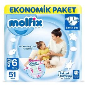 Molfix No:6 XLarge 51 Adet Bebek Bezi