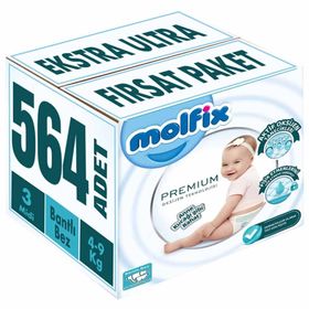 Molfix Premium No:3 Midi 564 Adet Bebek Bezi