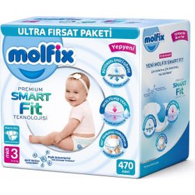 Molfix Premium Smart Fit No:3 Midi 470 Adet Bebek Bezi