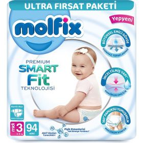 Molfix Premium Smart Fit No:3 Midi 94 Adet Bebek Bezi