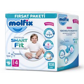 Molfix Premium Smart Fit No:4 Maxi 108 Adet Bebek Bezi