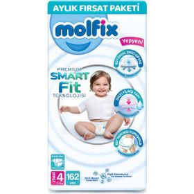 Molfix Premium Smart Fit No:4 Maxi 162 Adet Bebek Bezi