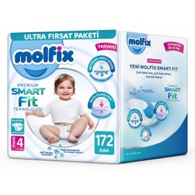 Molfix Premium Smart Fit No:4 Maxi 172 Adet Bebek Bezi