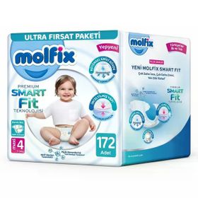 Molfix Premium Smart Fit No:4 Maxi 172 Adet Bebek Bezi