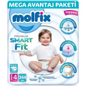 Molfix Premium Smart Fit No:4 Maxi 344 Adet Bebek Bezi