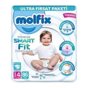 Molfix Premium Smart Fit No:4 Maxi 344 Adet Bebek Bezi