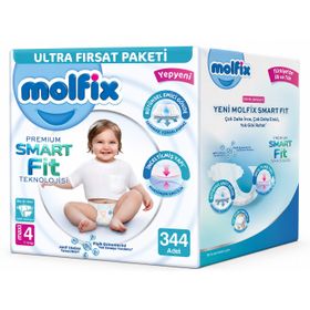 Molfix Premium Smart Fit No:4 Maxi 344 Adet Bebek Bezi