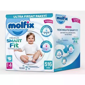 Molfix Premium Smart Fit No:4 Maxi 516 Adet Bebek Bezi