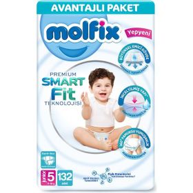 Molfix Premium Smart Fit No:5 Junior 132 Adet Bebek Bezi