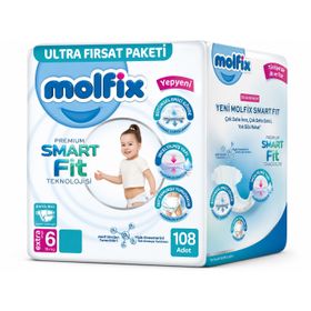 Molfix Premium Smart Fit No:6 XLarge 108 Adet Bebek Bezi