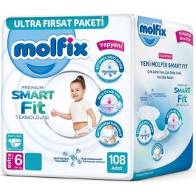 Molfix Premium Smart Fit No:6 XLarge 108 Adet Bebek Bezi
